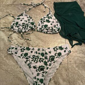 Women's Floral 3 Piece Bikini Set